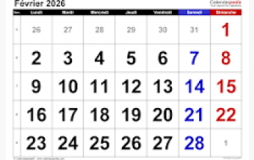 Calendrier des Tournois du BCV Février 2026