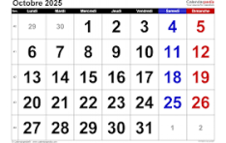 Calendrier des Tournois du BCV Octobre 2025