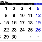 Calendrier du BCV Septembre 2026